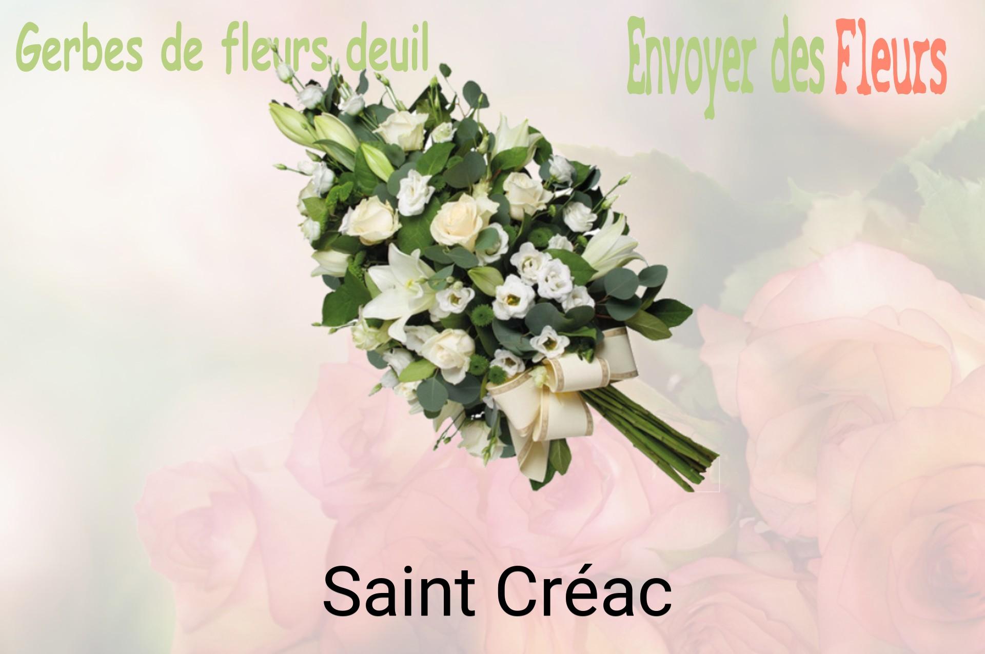 Gerbe de fleurs de deuil livrée à Saint-Créac